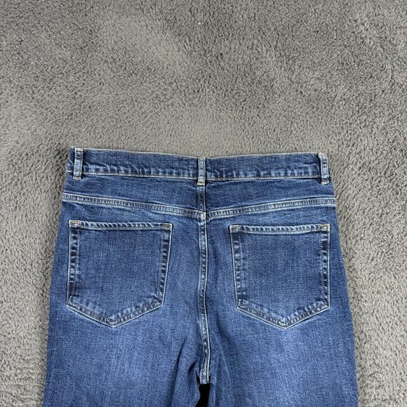 ME+EM Jeans Womens 31 Blue Straight Leg Stretch Dark Wash Denim - Picture 7 of 13